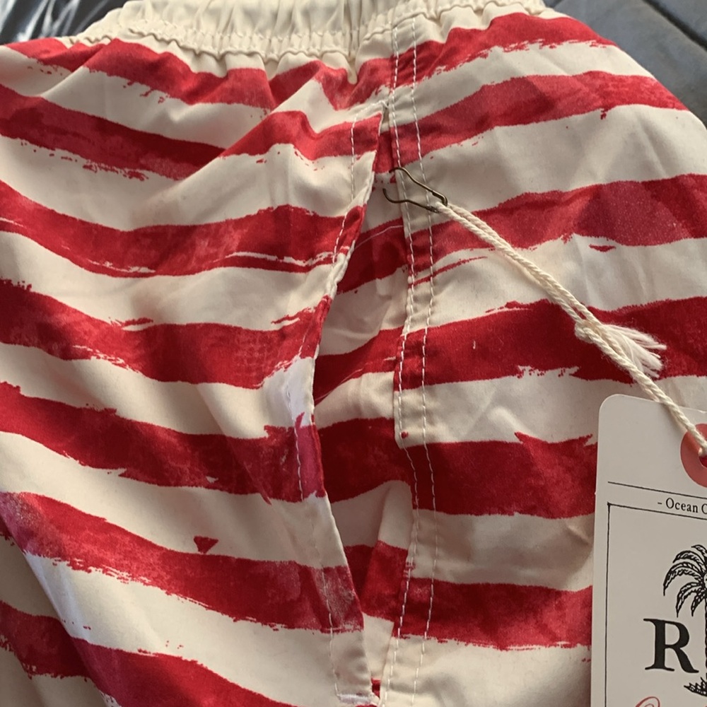 🇺🇸Men's Patriotic Star and Stripe Swim Shrunks Shorts Island Inspired ResortWear - Picture 12 of 12
